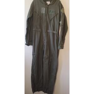 Flight Suit 42R Military Green Coveralls Overalls Mens Fly CWU-27P Type L Class1